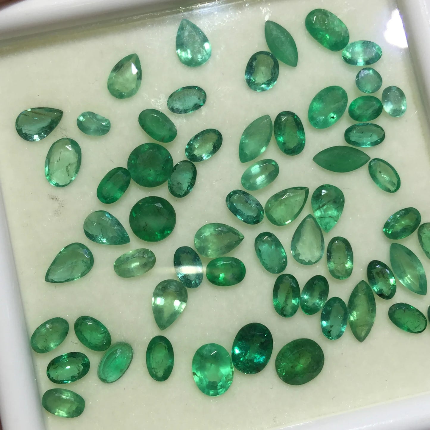 Real Natural emerald gemstones used for ring necklace earrings bracelet pendant Colombia AAAA4M*5MM gem In bulk1pcs/lot