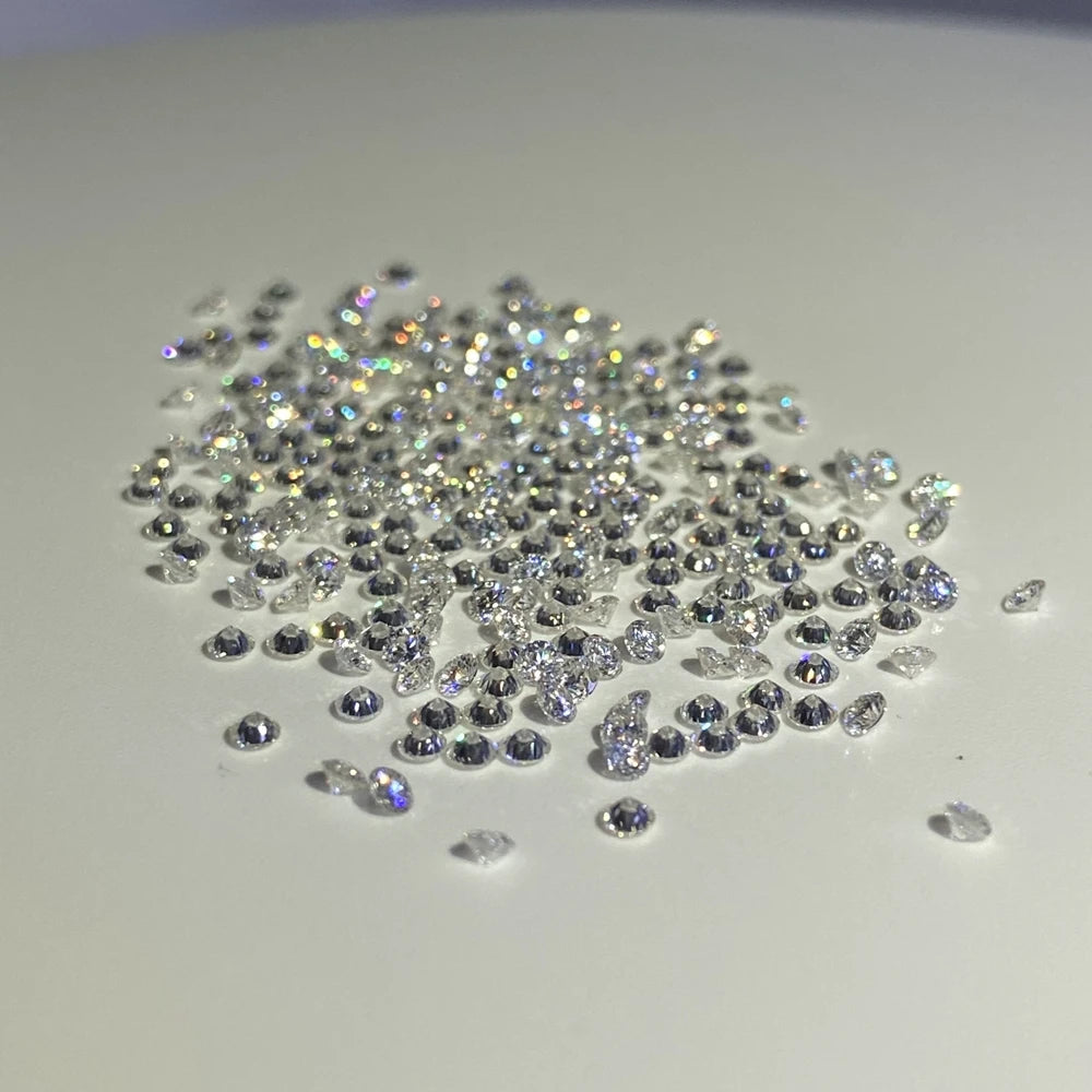 6pcs 2.1mm 100% Natural Real Diamond FG Color VS Clarity White Round Earth Stone Loose