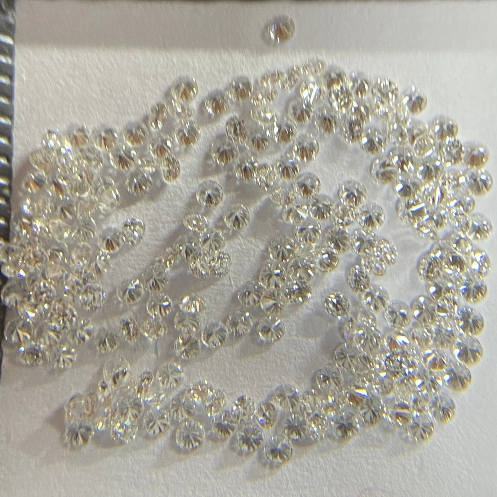 6pcs 2.1mm 100% Natural Real Diamond FG Color VS Clarity White Round Earth Stone Loose