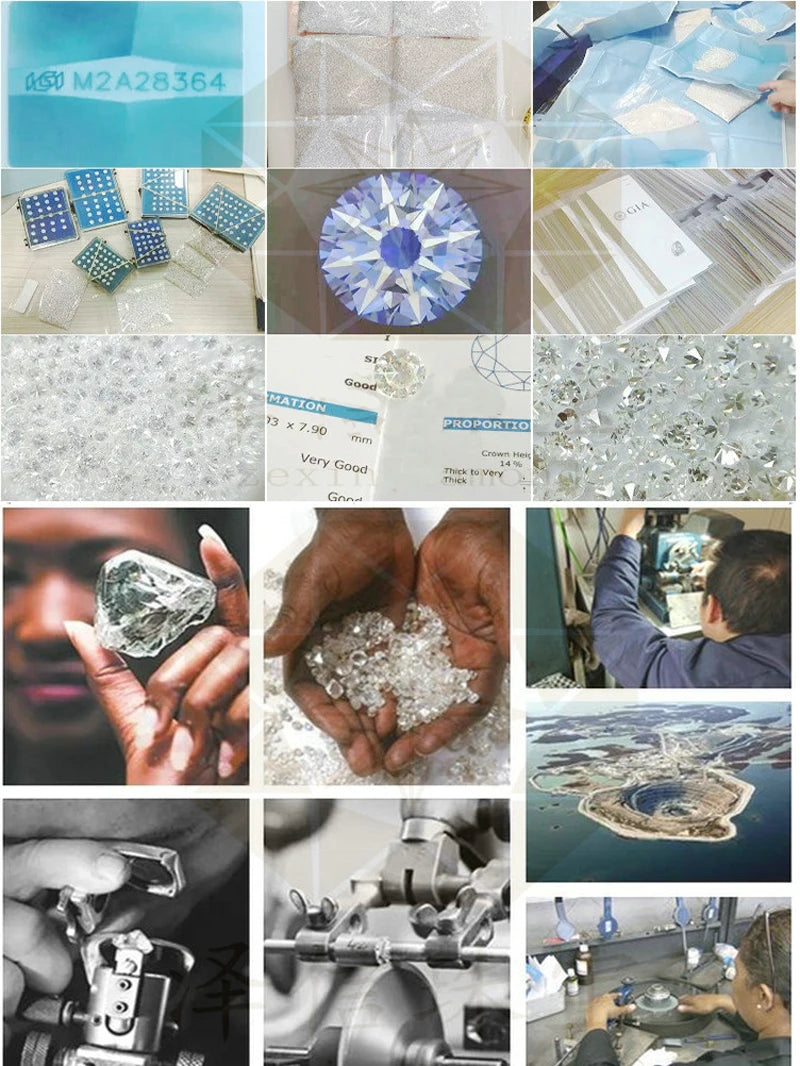 100% Natural Diamond Loose Gemstone 5mm-5pcs FG SI Good Cut for Fine Jewelry Wholesale