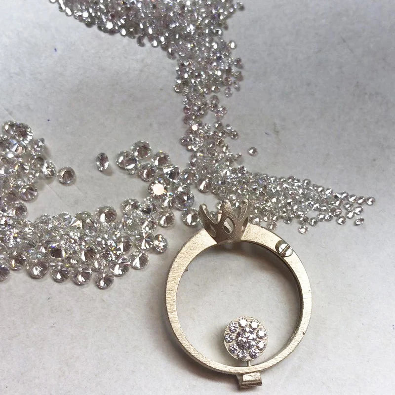2Pcs 100% Natural Diamond Loose Gemstone 0.1ct H SI Good Cut diamond for Fine Jewelry Wholesale