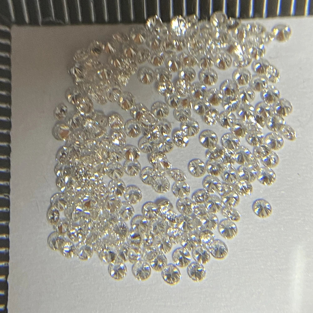 6pcs 2.1mm 100% Natural Real Diamond FG Color VS Clarity White Round Earth Stone Loose
