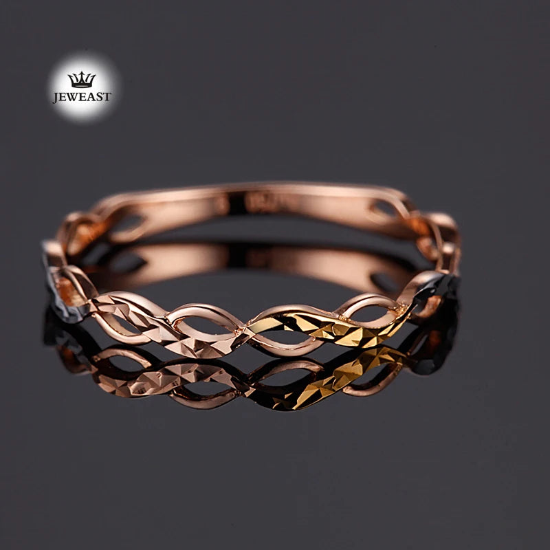 18k Gold Ring New Flower Design Fashion Hot Selling For Women Girl Miss Mother Gift Pure Real 750 Solid