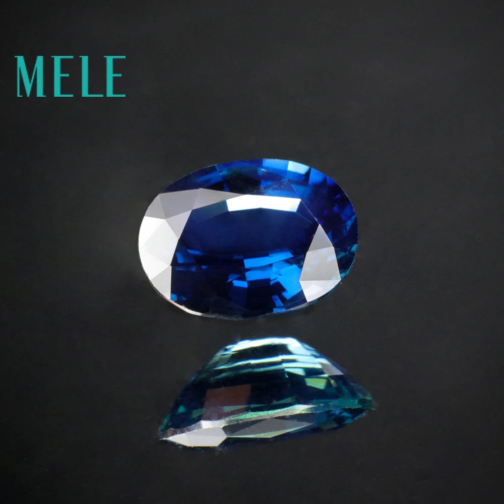 Natural Sapphire loose Gemstone for Jewelry making,5X7mm Oval cut 1.1ct color fire with high quality Diy stone