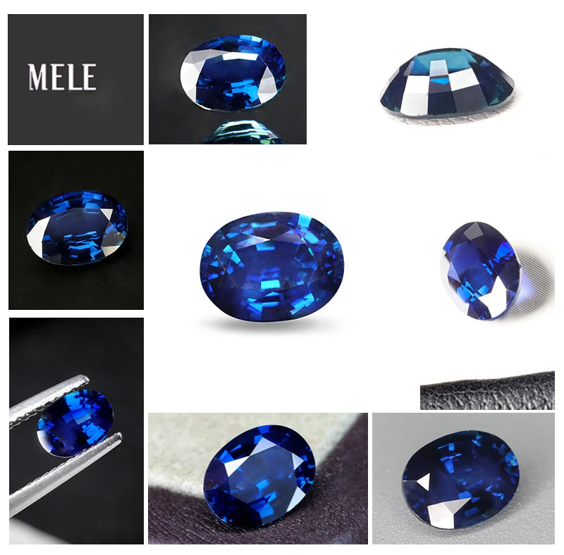 Natural Sapphire loose Gemstone for Jewelry making,5X7mm Oval cut 1.1ct color fire with high quality Diy stone