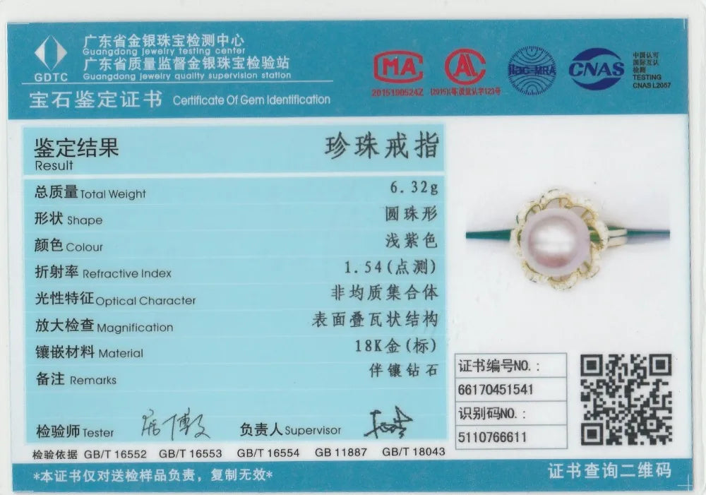 18k White Gold Precious 6mm Round Akoya Pearl With Natural Sapphire Emerald and Diamond Earring Fine Gold Jewelry