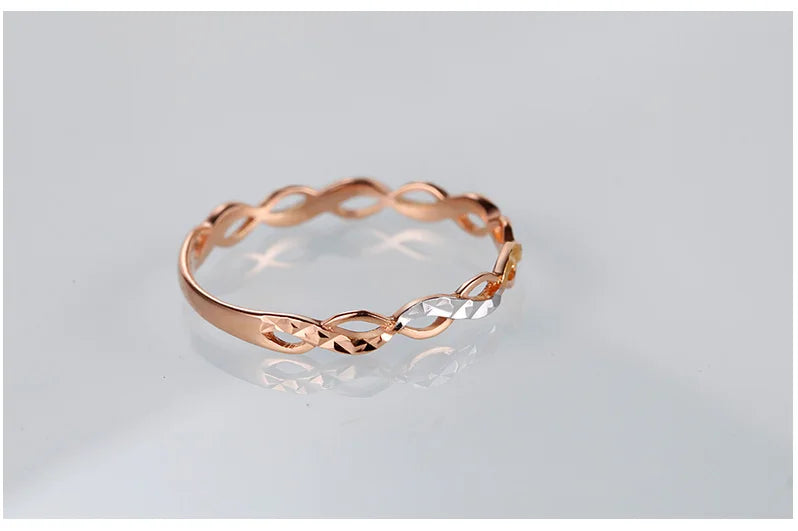 18k Gold Ring New Flower Design Fashion Hot Selling For Women Girl Miss Mother Gift Pure Real 750 Solid