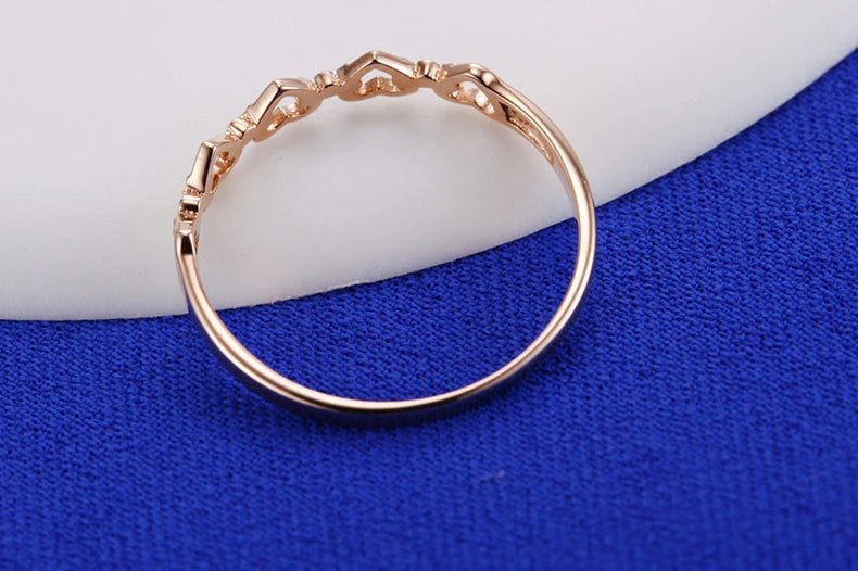 18k Pure Gold Heart Ring 2023 New Hot Selling Top Women Female Models Girl Miss Genuine Real 750 Jewelry Party Romantic