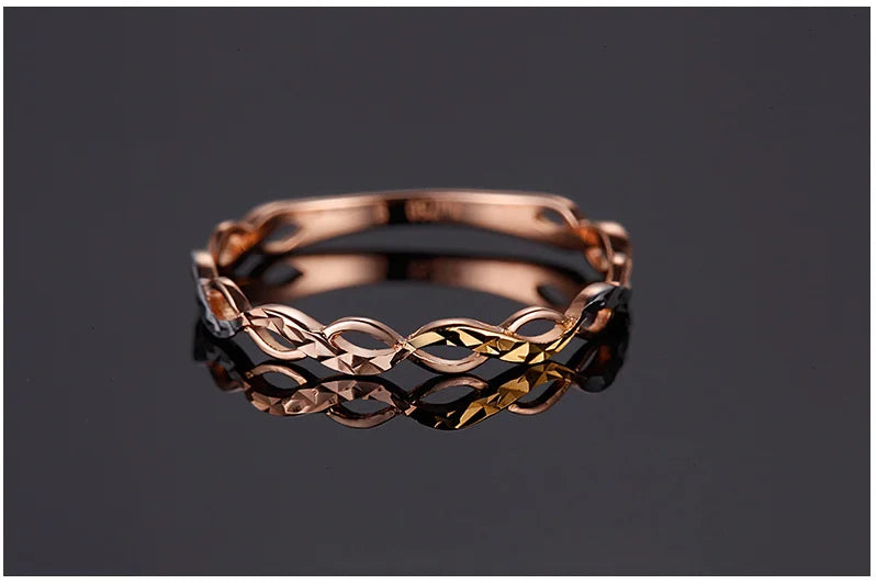 18k Gold Ring New Flower Design Fashion Hot Selling For Women Girl Miss Mother Gift Pure Real 750 Solid