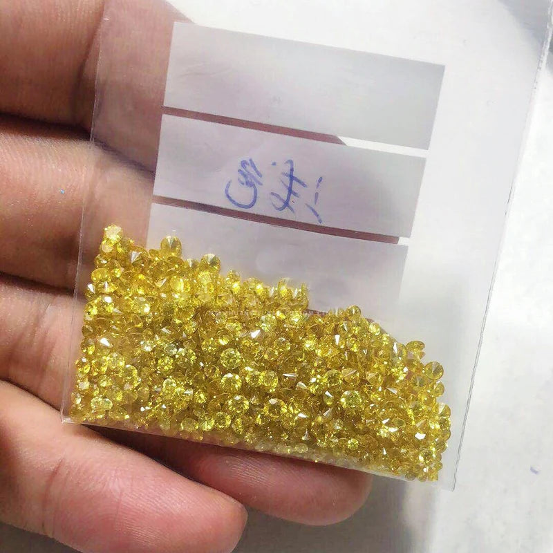 100% Natural Yellow Diamond Loose Gemstone 4pcs for Women Man Fine Jewelry Wholesale