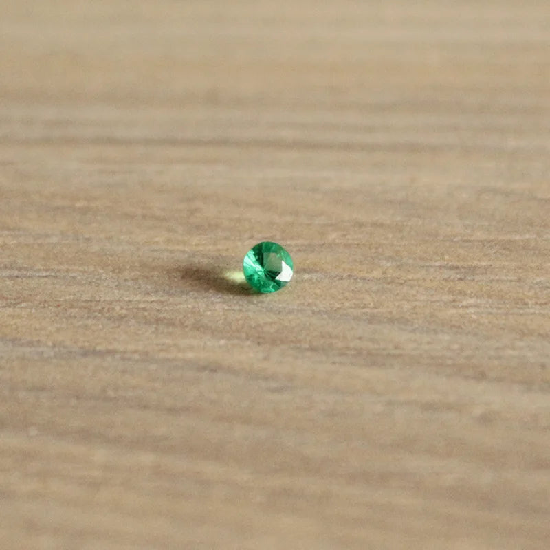 3mm Round Natural Emerald Loose Stone SI Grade 100% Natural Columbia Emerald Loose Stone for Jewelry Shop