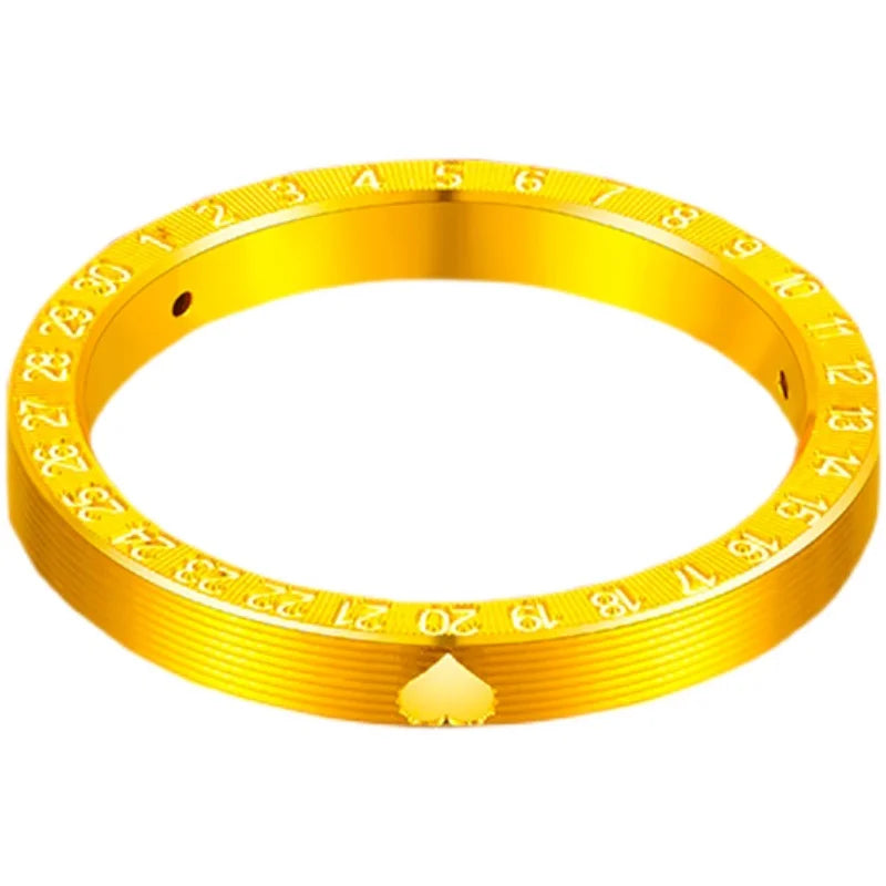 1PCS Pure 999 24K Yellow Gold Ring Women 520 Clock Rings 5G Hard Gold Crafts Loving Heart Rings US Size 6-9