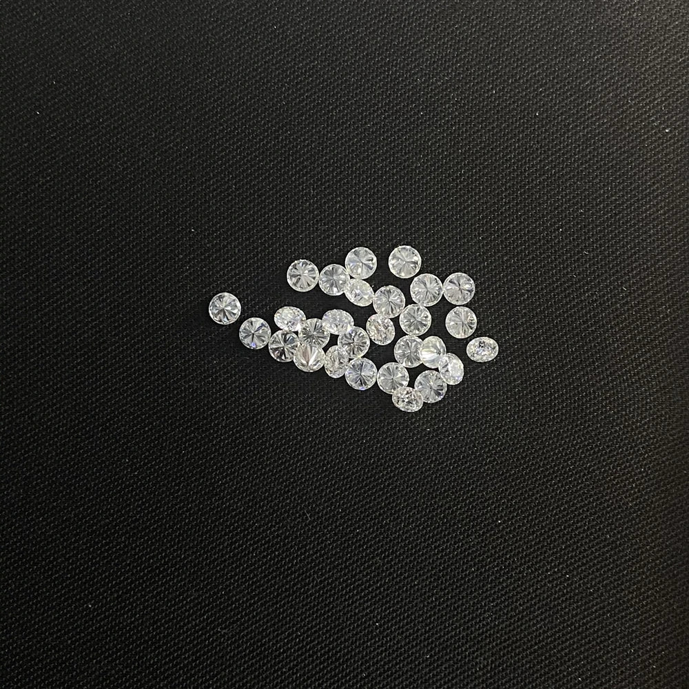 6pcs 2.1mm 100% Natural Real Diamond FG Color VS Clarity White Round Earth Stone Loose