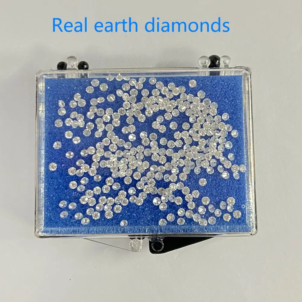 6pcs 2.1mm 100% Natural Real Diamond FG Color VS Clarity White Round Earth Stone Loose