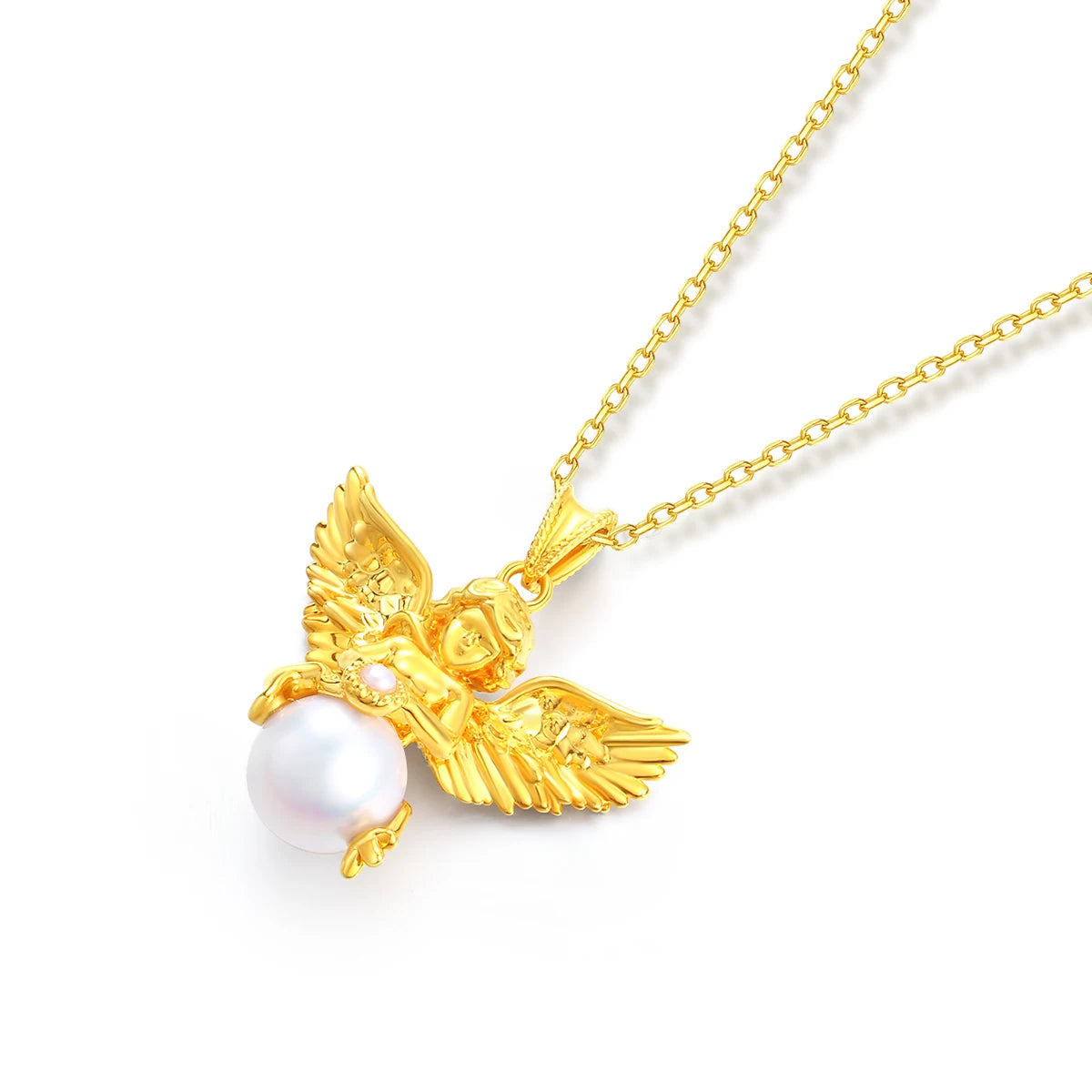 100% Real AU750 18K Gold Necklace Women 8.5MM Natural Pearl Pendant With Certificate Waterproof Fine Jewelry For Gift Prensent