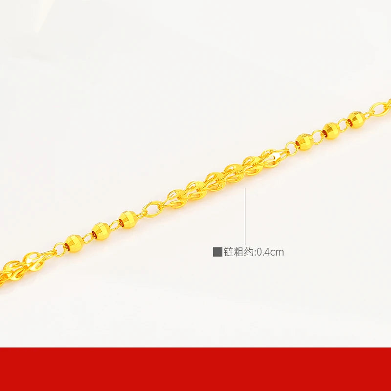 24K Pure Gold Bracelet Real 999 Solid Gold Bangle Beautiful Classic Jewelry