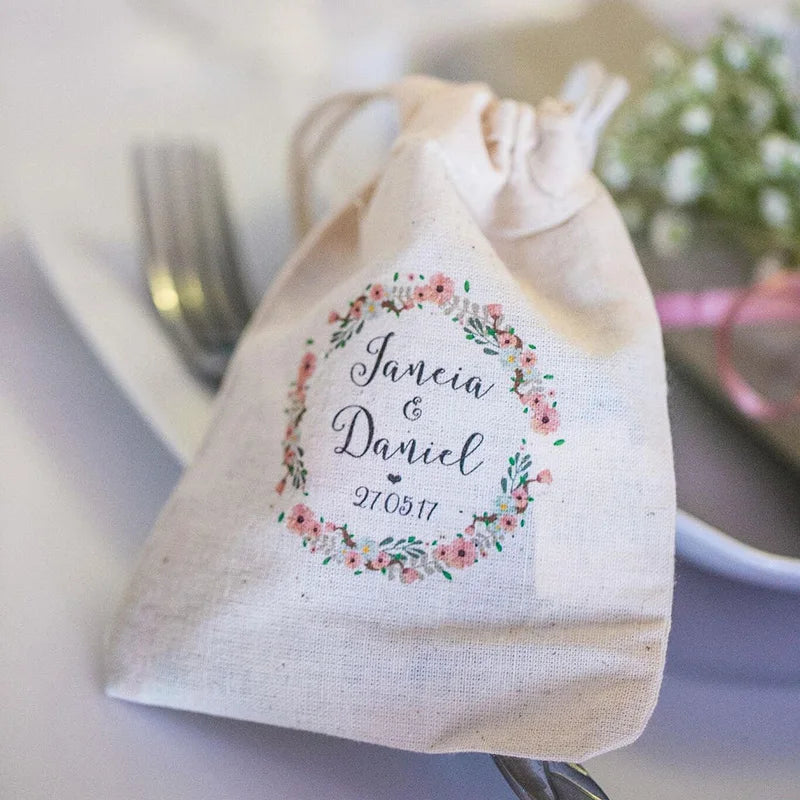 5pcs Personalized custom wedding engagement baby shower birthday bridal shower bachelorette party baptism Christening gift bags