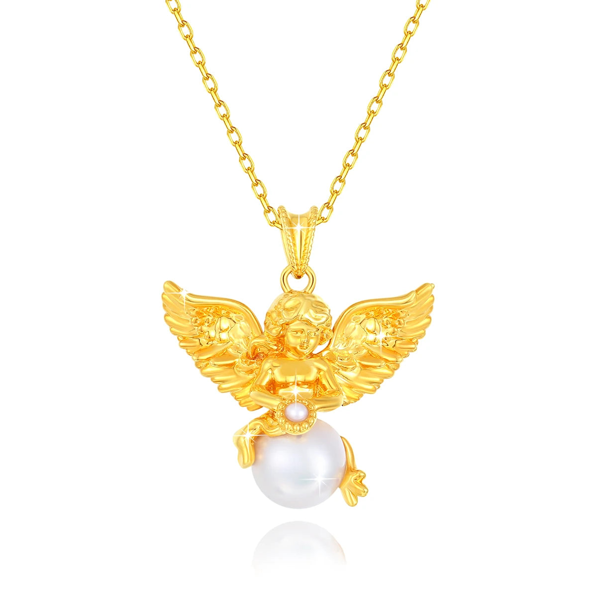 100% Real AU750 18K Gold Necklace Women 8.5MM Natural Pearl Pendant With Certificate Waterproof Fine Jewelry For Gift Prensent
