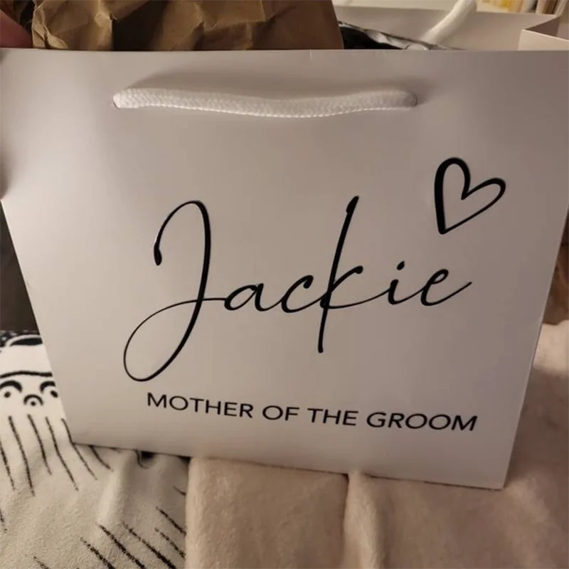 Personization Bridesmaid Wedding Gift Bags For Guests Bridal Shower Proposal Party Gifts Custom Name Groom Best Men Gifts Bags