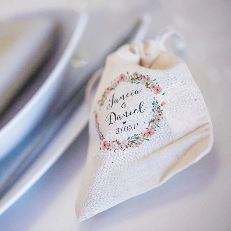 5pcs Personalized custom wedding engagement baby shower birthday bridal shower bachelorette party baptism Christening gift bags