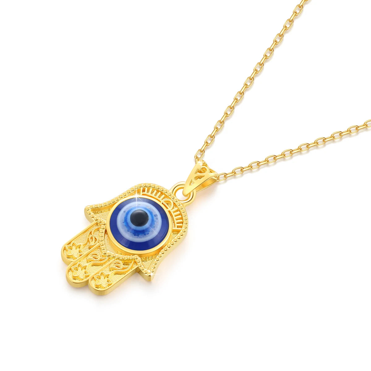 Unique design Evil Eye Necklaces Real 18K Gold Pendant Anniversary Party Gift High Jewelry for Women