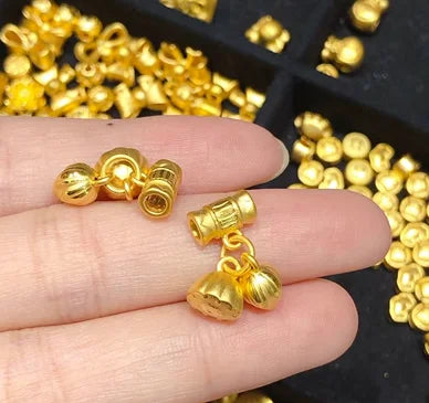 Fine gold 999 pendants for women 24k pure gold lotus pendant gold charms