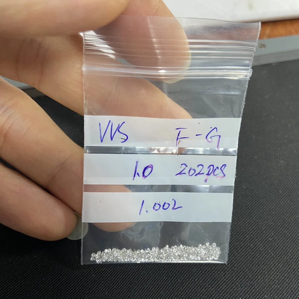 6pcs 2.1mm 100% Natural Real Diamond FG Color VS Clarity White Round Earth Stone Loose