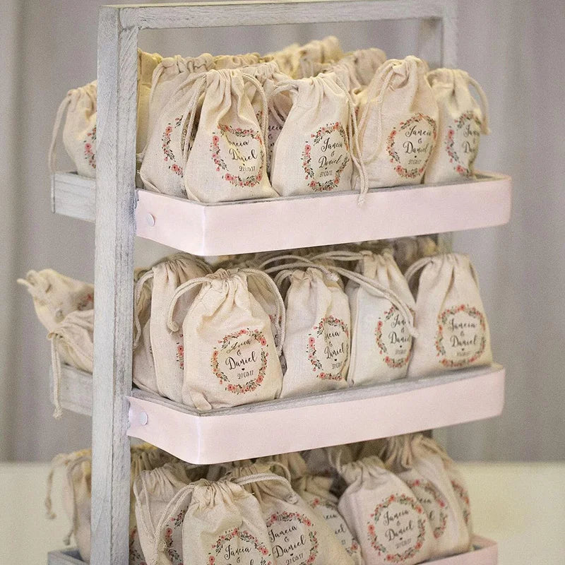 5pcs Personalized custom wedding engagement baby shower birthday bridal shower bachelorette party baptism Christening gift bags