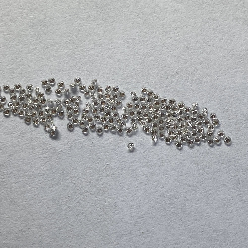 6pcs 2.1mm 100% Natural Real Diamond FG Color VS Clarity White Round Earth Stone Loose