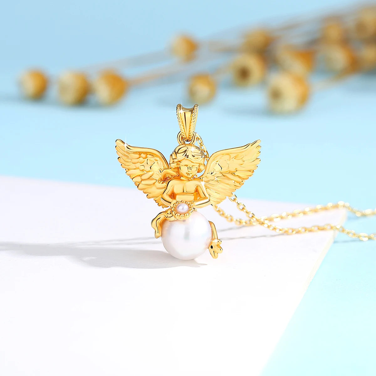 100% Real AU750 18K Gold Necklace Women 8.5MM Natural Pearl Pendant With Certificate Waterproof Fine Jewelry For Gift Prensent