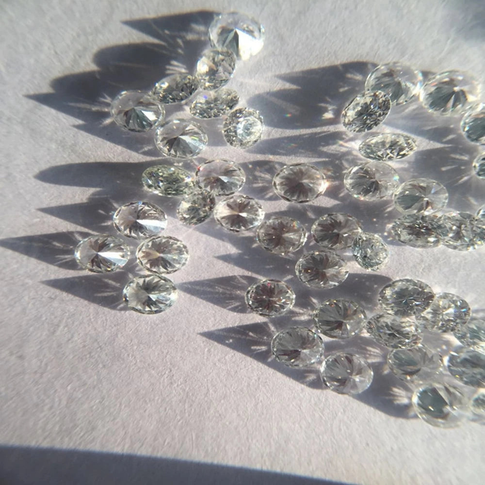 6pcs 2.1mm 100% Natural Real Diamond FG Color VS Clarity White Round Earth Stone Loose