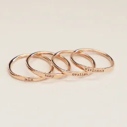 Non Adjustable Simple Custom Name Ring Personalized Stainless Steel Engraved Name Jewelry Valentine's Day Couple Gift For Lover