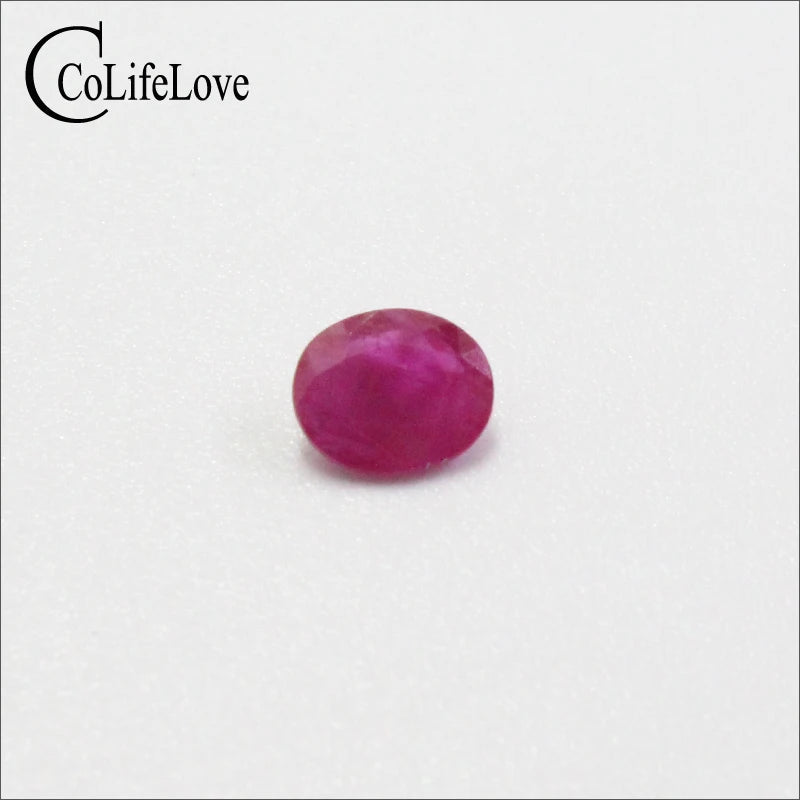 100% Natural Ruby Loose Gemstone 4mm*5mm and 5mm*6mm Real I Grade Ruby Pink Color Translucent Ruby for Jewelry Shop