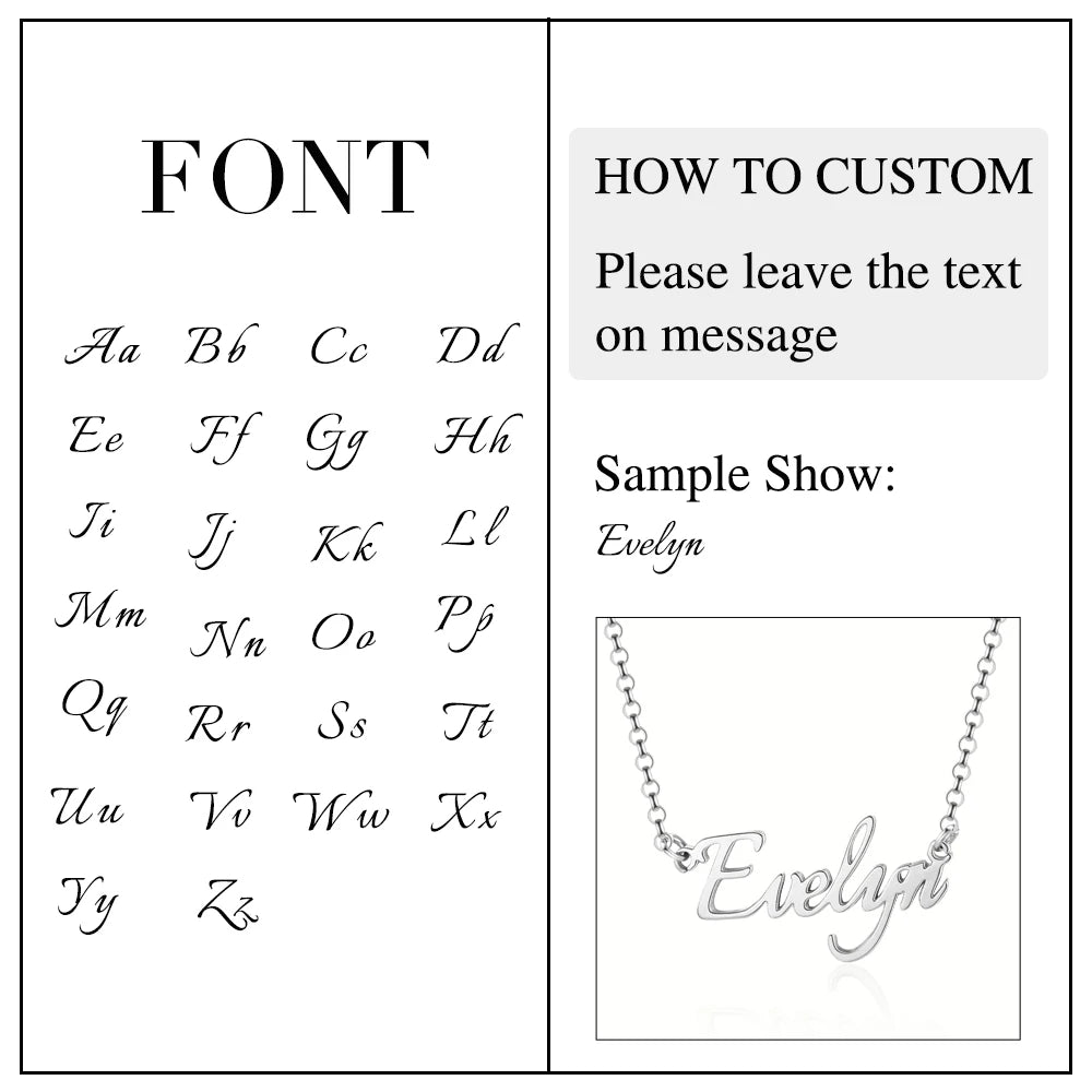 925 Sterling Silver Personalized Nameplate Letter Necklace Custom Name Pendants for Women Birthday Christmas Gift for Mother Mom