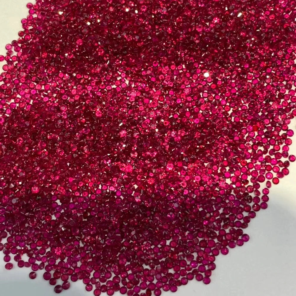 0.8-2.6mm Original Africa Red Ruby Machine Round Cut A Quality Gemstone Stones