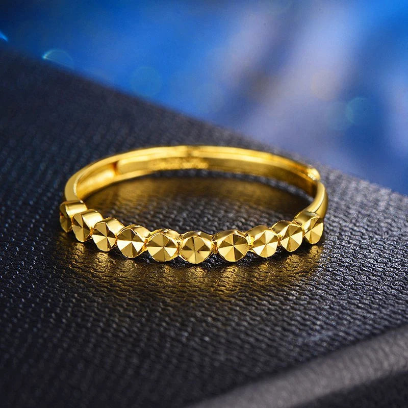 24K Gold rings real solid drill a small tail ring to girlfriend real good nice trendy new 2023 au999 fine jewelry