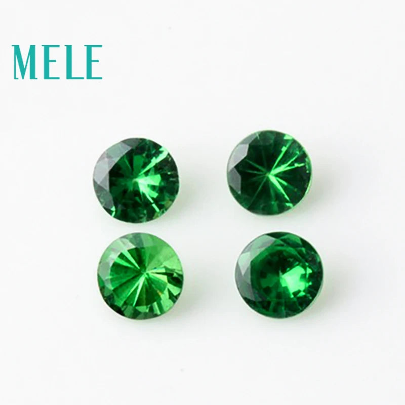 Natural 2.5mm round cut Tsavorite for jewelry making,green loose gemstone with bright color,DIY main stone color fire