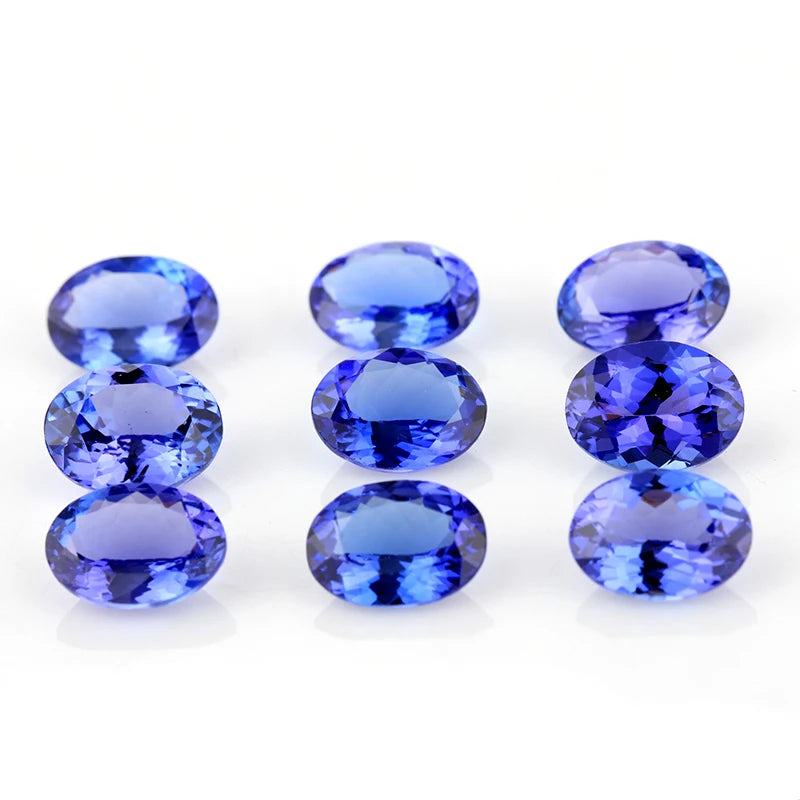 Gemstone Natural Tanzanite Blue Loose Stone 6mm X 8mm Oval Cut for Jewelry Making High Quality Designer