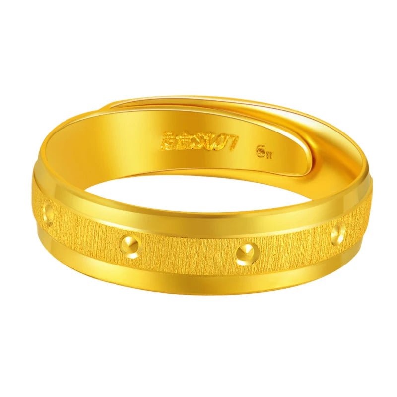 24K Pure gold Jane eyre contracted couples gold monastic discipline LOVERS SOLID 999 propose got engaged marry