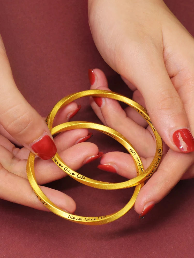 24K Pure Gold Bracelet Real 999 Solid Gold Bangle Beautiful  Romantic Trendy Classic Jewelry