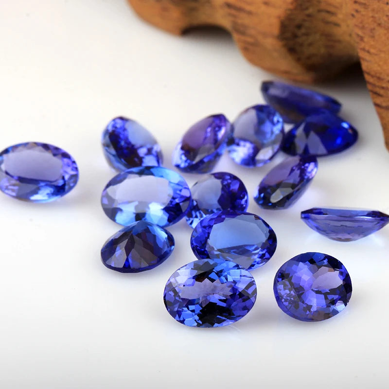 Gemstone Natural Tanzanite Blue Loose Stone 6mm X 8mm Oval Cut for Jewelry Making High Quality Designer
