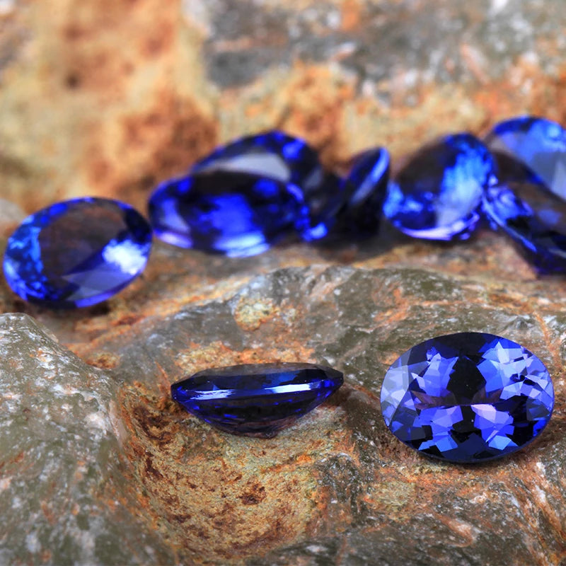 Gemstone Natural Tanzanite Blue Loose Stone 6mm X 8mm Oval Cut for Jewelry Making High Quality Designer