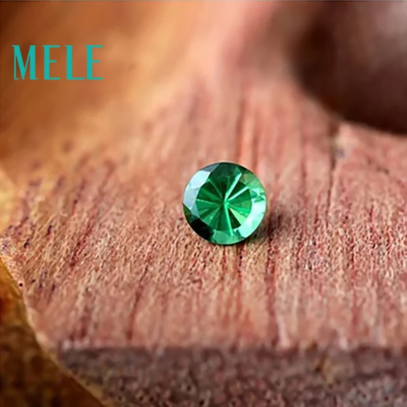 Natural 2.5mm round cut Tsavorite for jewelry making,green loose gemstone with bright color,DIY main stone color fire