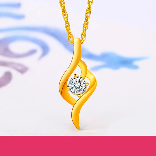 24K Pure Gold Pendant Real AU 999 Solid Gold Charm Beautiful Pendant