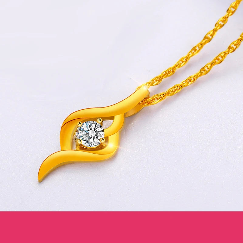 24K Pure Gold Pendant Real AU 999 Solid Gold Charm Beautiful Pendant