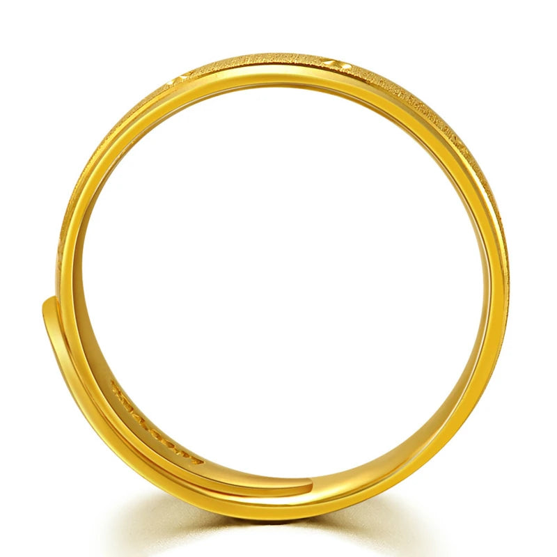 24K Pure gold Jane eyre contracted couples gold monastic discipline LOVERS SOLID 999 propose got engaged marry