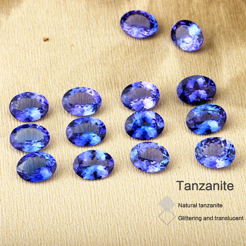 Gemstone Natural Tanzanite Blue Loose Stone 6mm X 8mm Oval Cut for Jewelry Making High Quality Designer