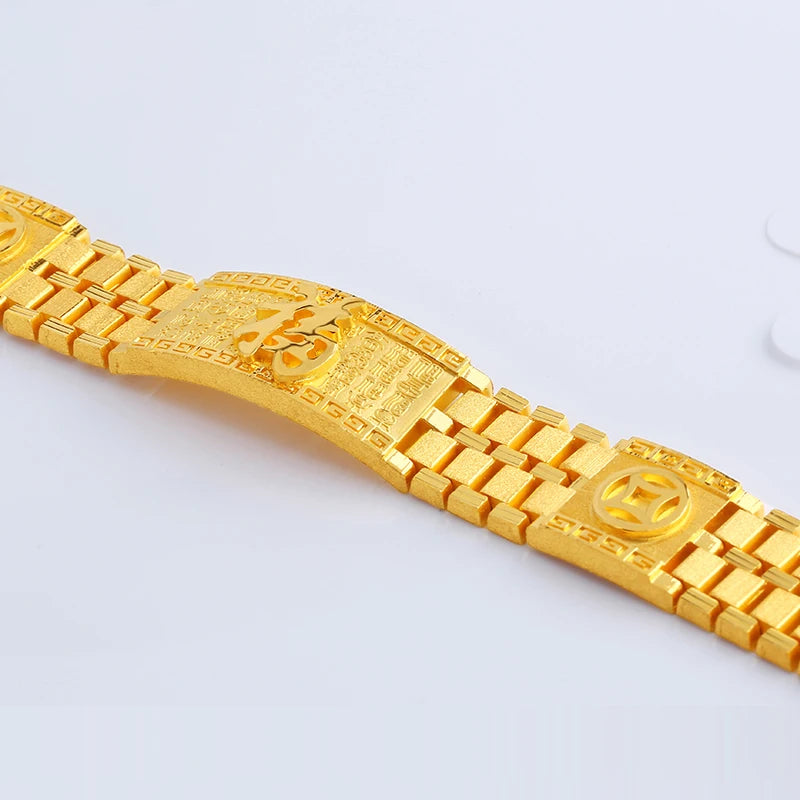 24K Pure Gold Bracelet Real 999 Solid Gold Bangle Beautiful  Romantic Classic Jewelry Unisex