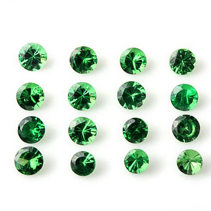 Natural 2.5mm round cut Tsavorite for jewelry making,green loose gemstone with bright color,DIY main stone color fire