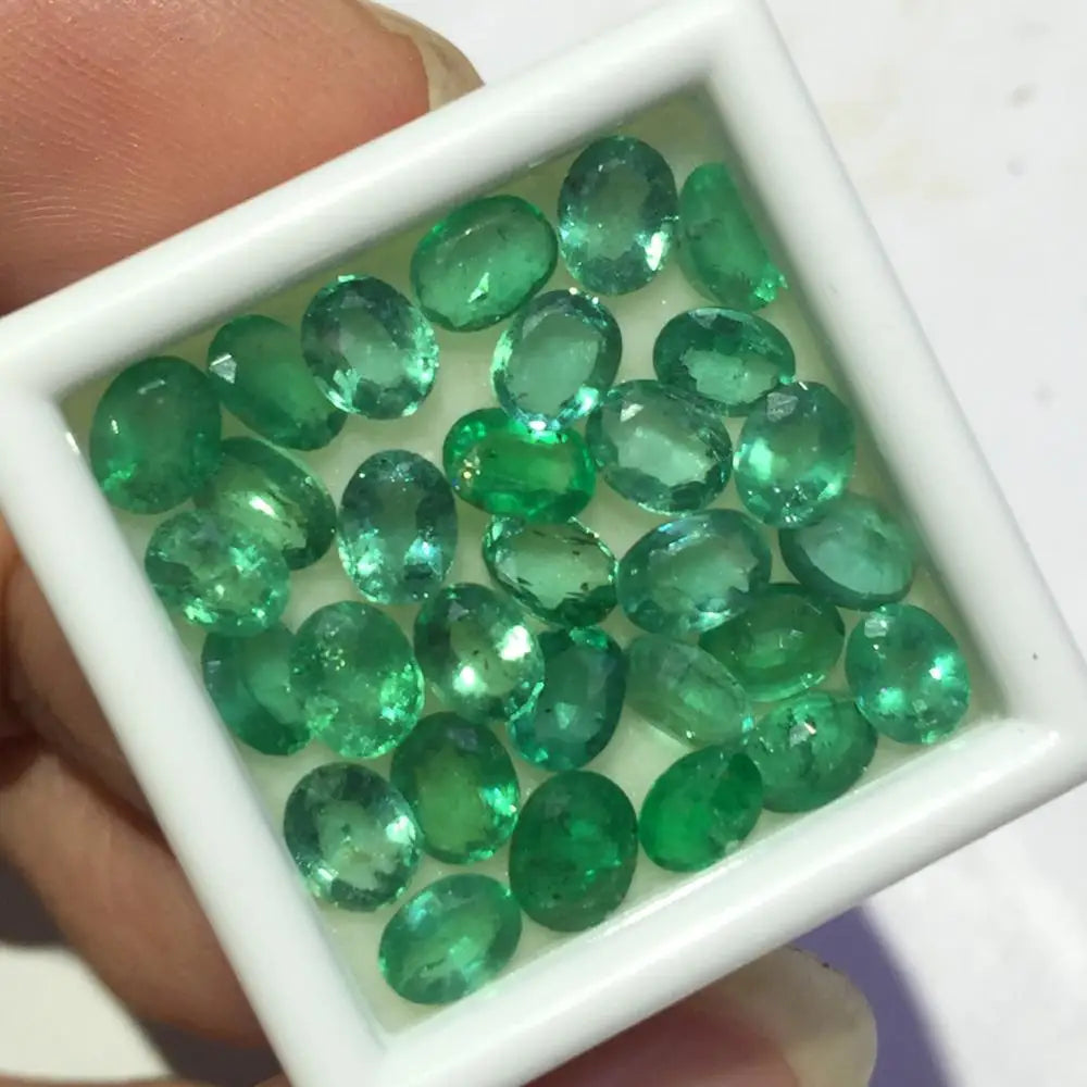 Real Natural emerald gemstones used for ring necklace earrings bracelet pendant Colombia AAAA4M*5MM gem In bulk1pcs/lot
